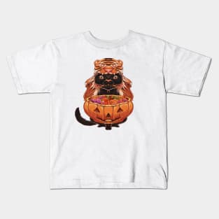 Tric or Treat with tiger costum Kids T-Shirt